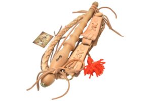 Bič detský, dĺžka: 1,2-1,5m, farba: prírodná, rúčka: drevená – Obrázok 3