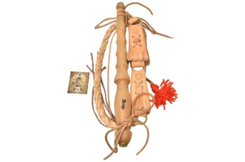 Bič detský, dĺžka: 1,2-1,5m, farba: prírodná, rúčka: drevená