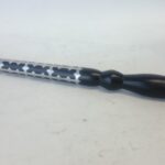 Rúčka na bič vylievaná cín+striebro, kužeľový povrch