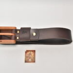 Opasok exkluzív s drevenou prackou, obvod pásu: 115-135cm, zdobenie: bez zdobenia, farba: hnedá